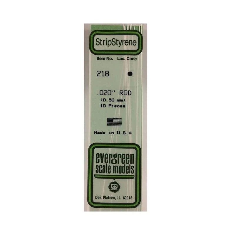 EVERGREEN 500218 Round Rod, 35 cm Long, Diameter 0.5 mm, Pack of 10, Multi-Coloured - Image 2